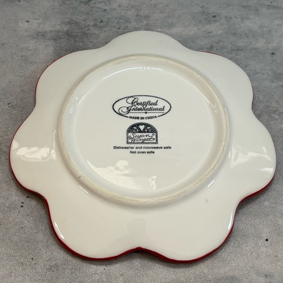 Susan Winget Garden‎ Brights Blue Bowl Plate Hostess Certified International - Picture 6 of 8